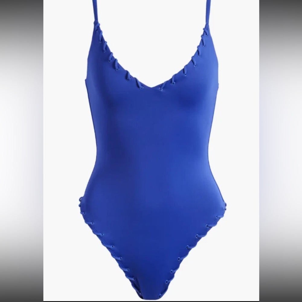 Whip Stitch Compression One Piece Swimsuit XL